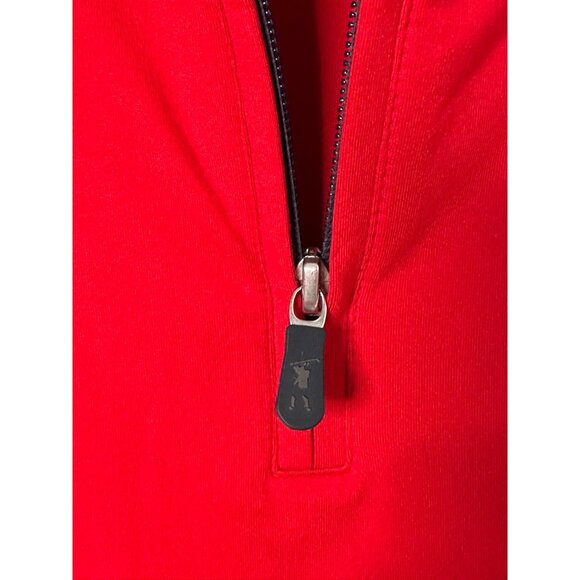 F&G Mens Red Quarter-Zip Pullover Jacket Size L With Embroidered Golf Club Logo - Picture 4 of 9
